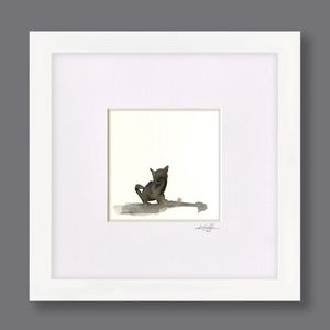 OOAK Cat Watercolor in mat by Kathy Morton Stanion - I Love Cats 5